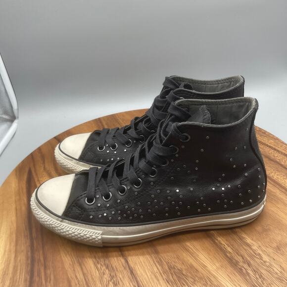 Converse All Stars CTAS John Varvatos Shoes Mens 7 Womens 9 Black Mini Stud RARE - Picture 3 of 8